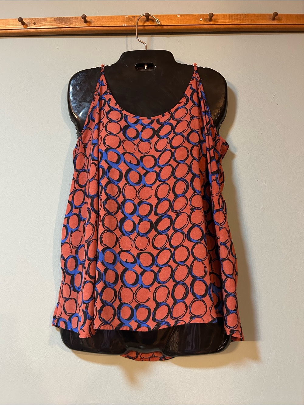 APT 9 Women’s Terracotta and Blue Printed Sleeveless Tank Top